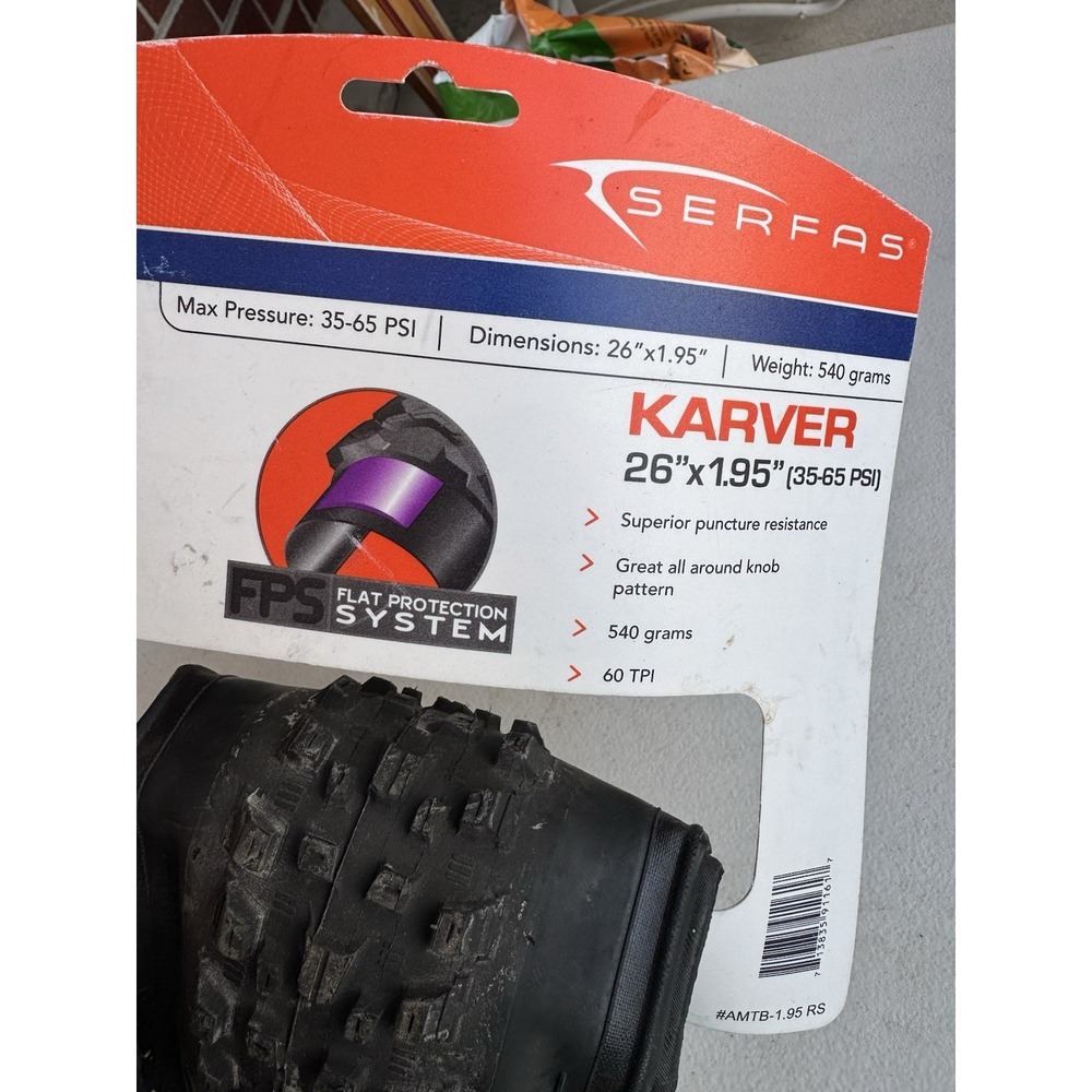SERFAS Mountain Bike Tire Larger 26" X 1.95" Cross Country All Conditions